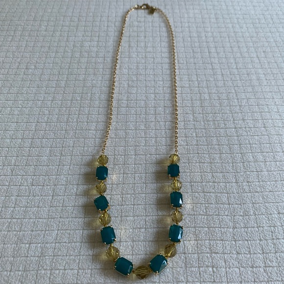 Kate Spade teal/yellow beaded necklace - Picture 2 of 9